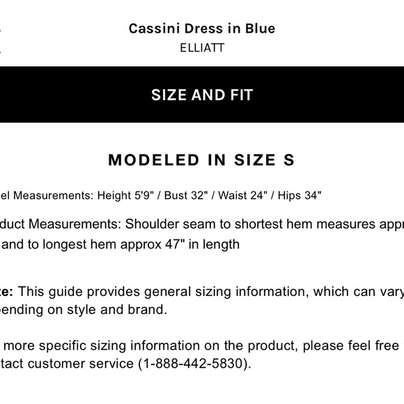 ELLIATT Cassini Dress in Blue Size Small Worn 1x $189 - Picture 3 of 9